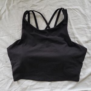 High Neck Strappy Sports Bra